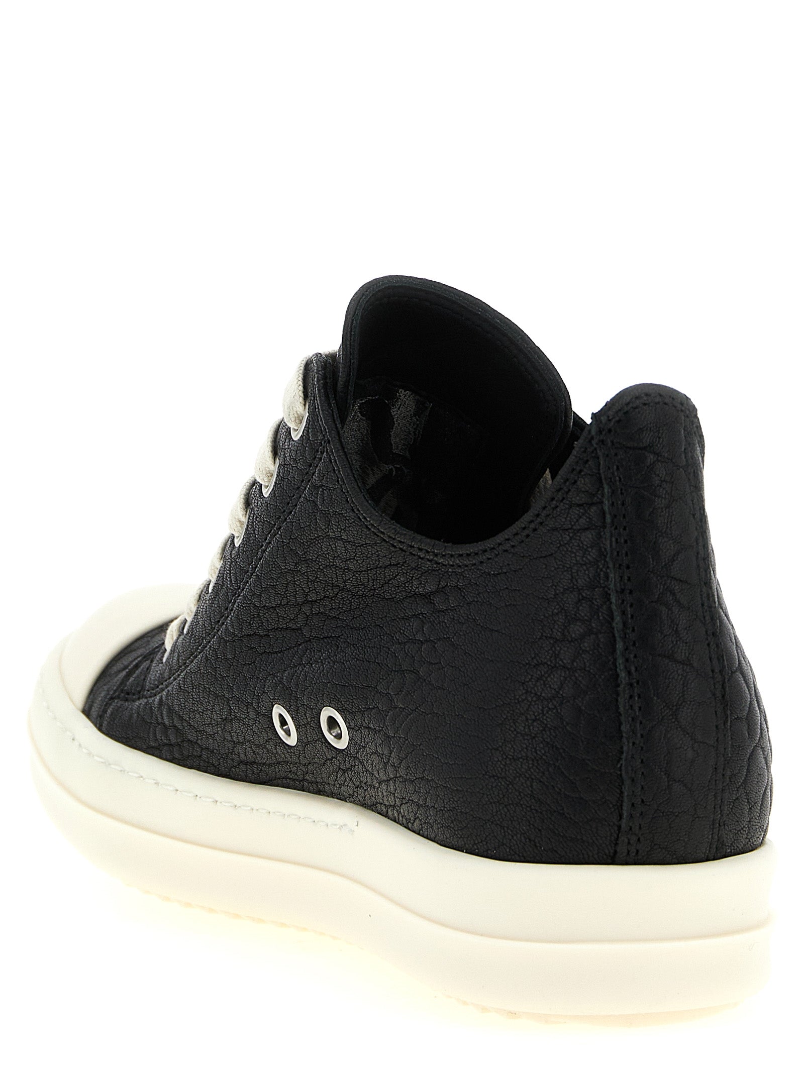 Bicolor Lammleder Low-Top-Sneakers