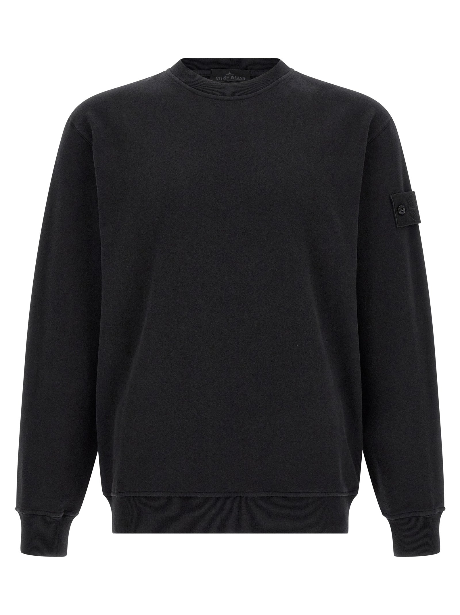 Schwarzer Baumwoll-Sweatshirt