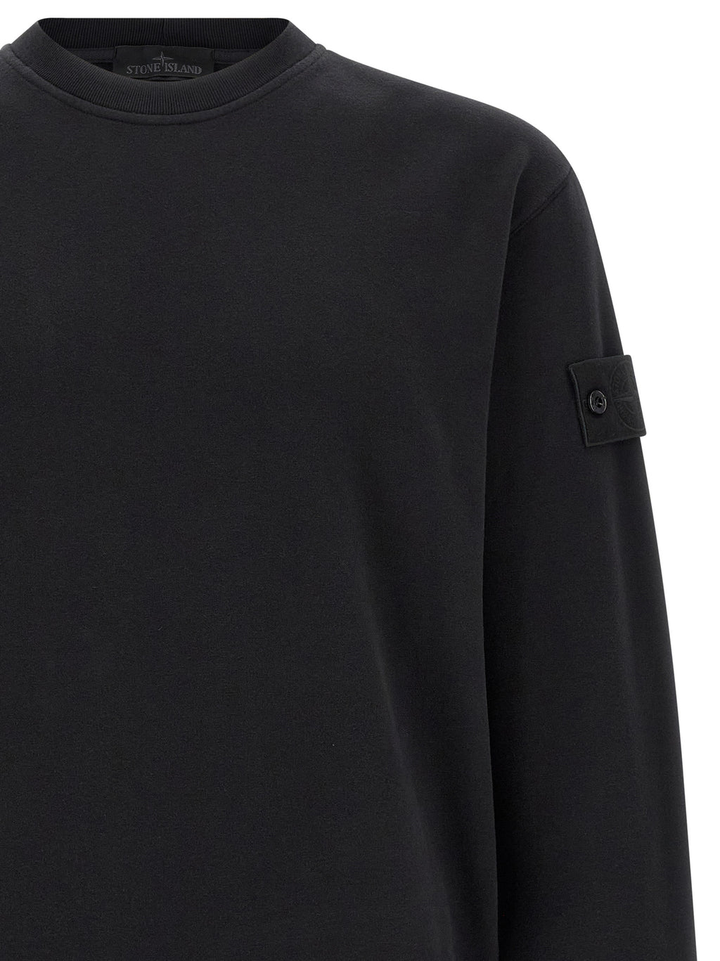 Schwarzer Baumwoll-Sweatshirt