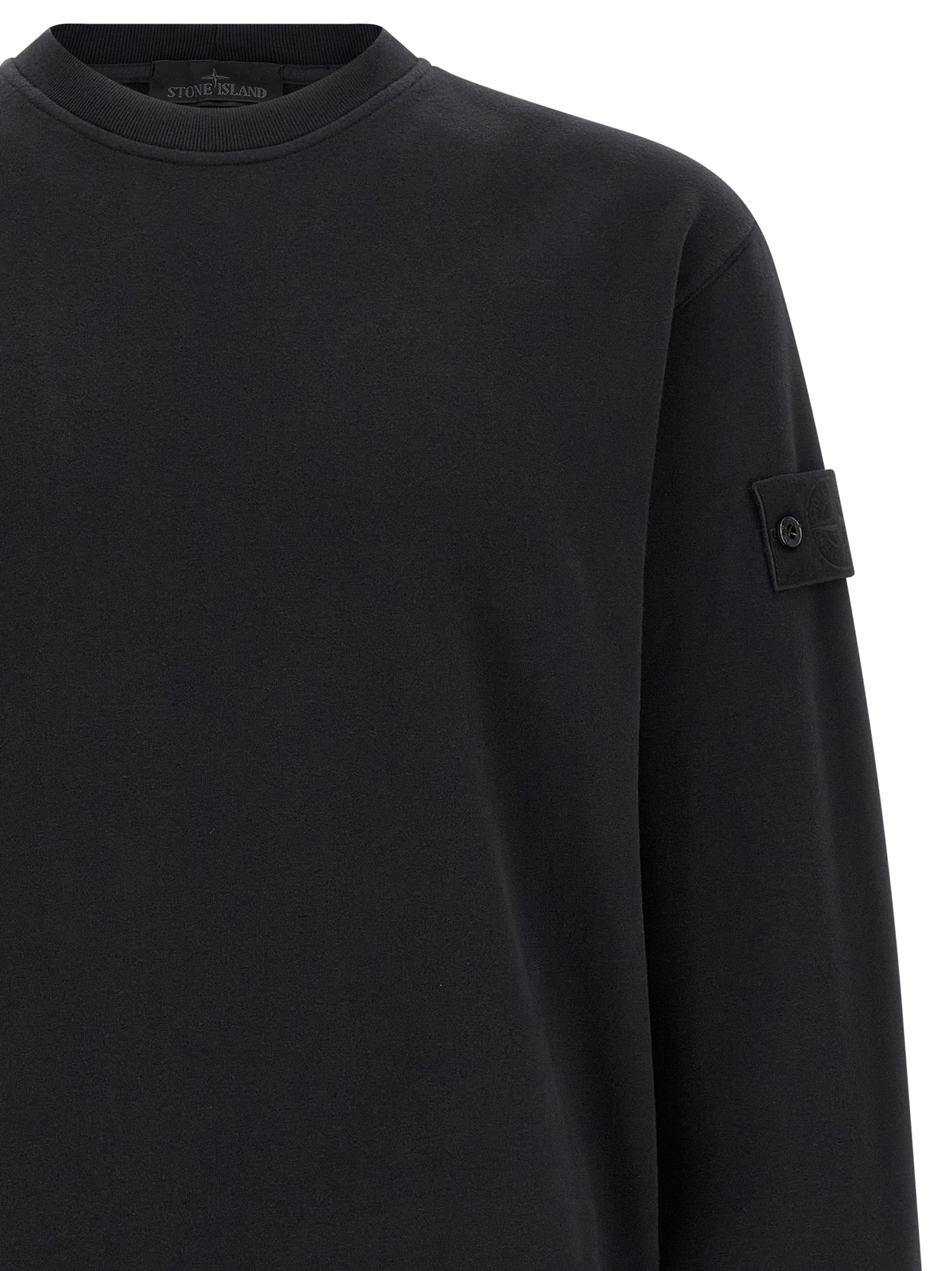 Schwarzer Baumwoll-Sweatshirt