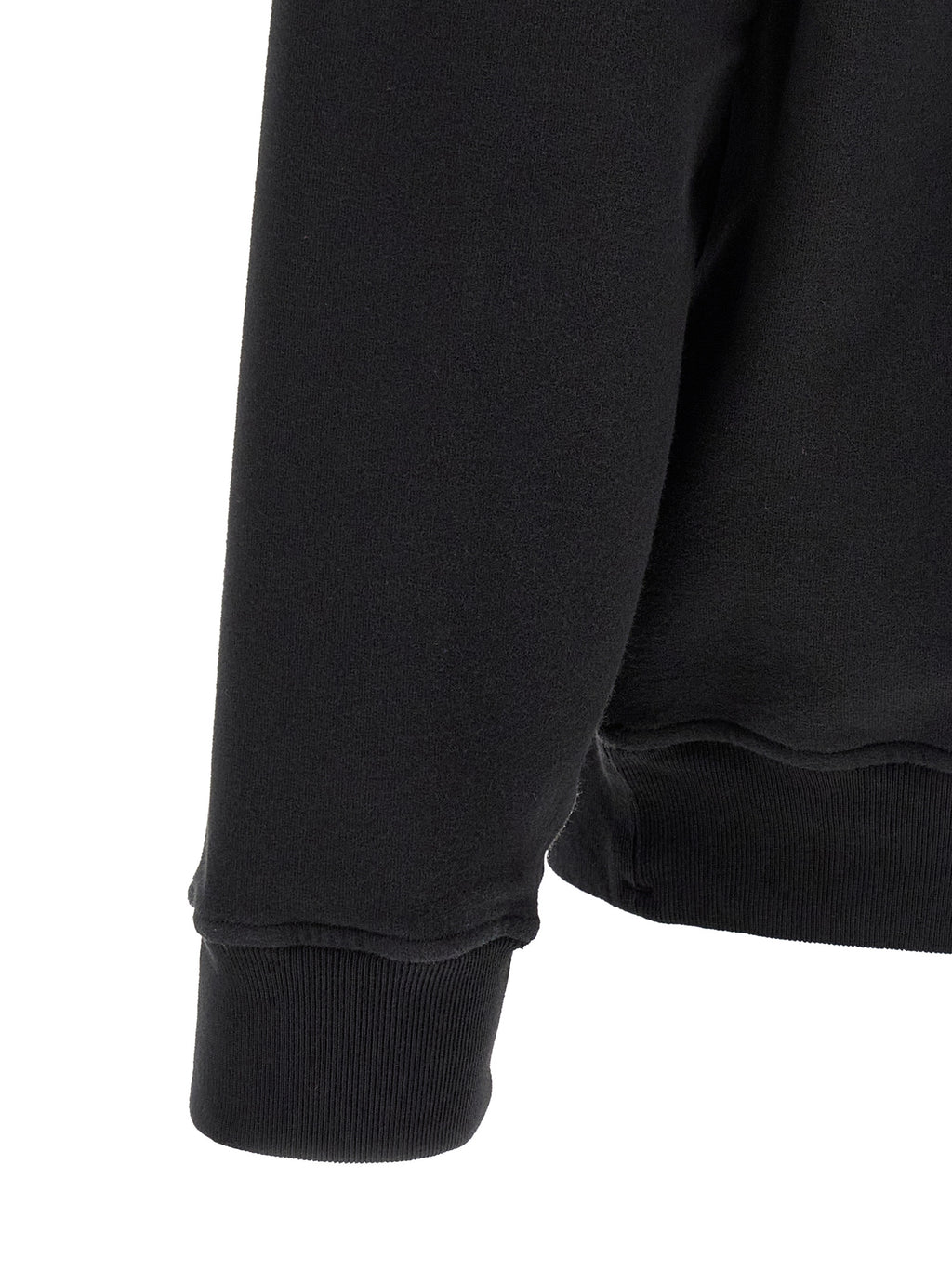 Schwarzer Baumwoll-Sweatshirt