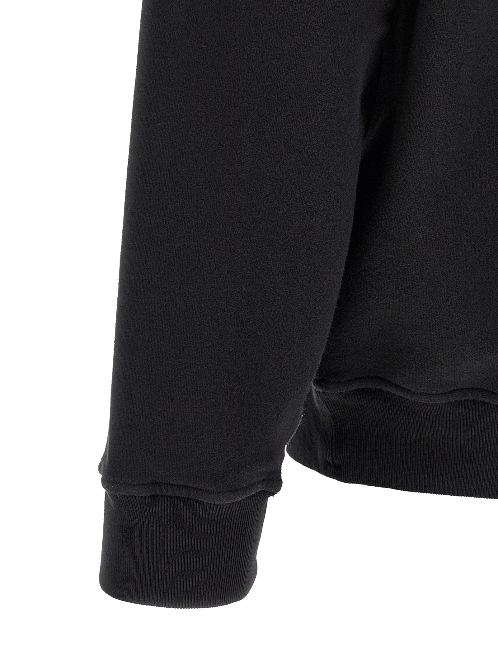 Schwarzer Baumwoll-Sweatshirt