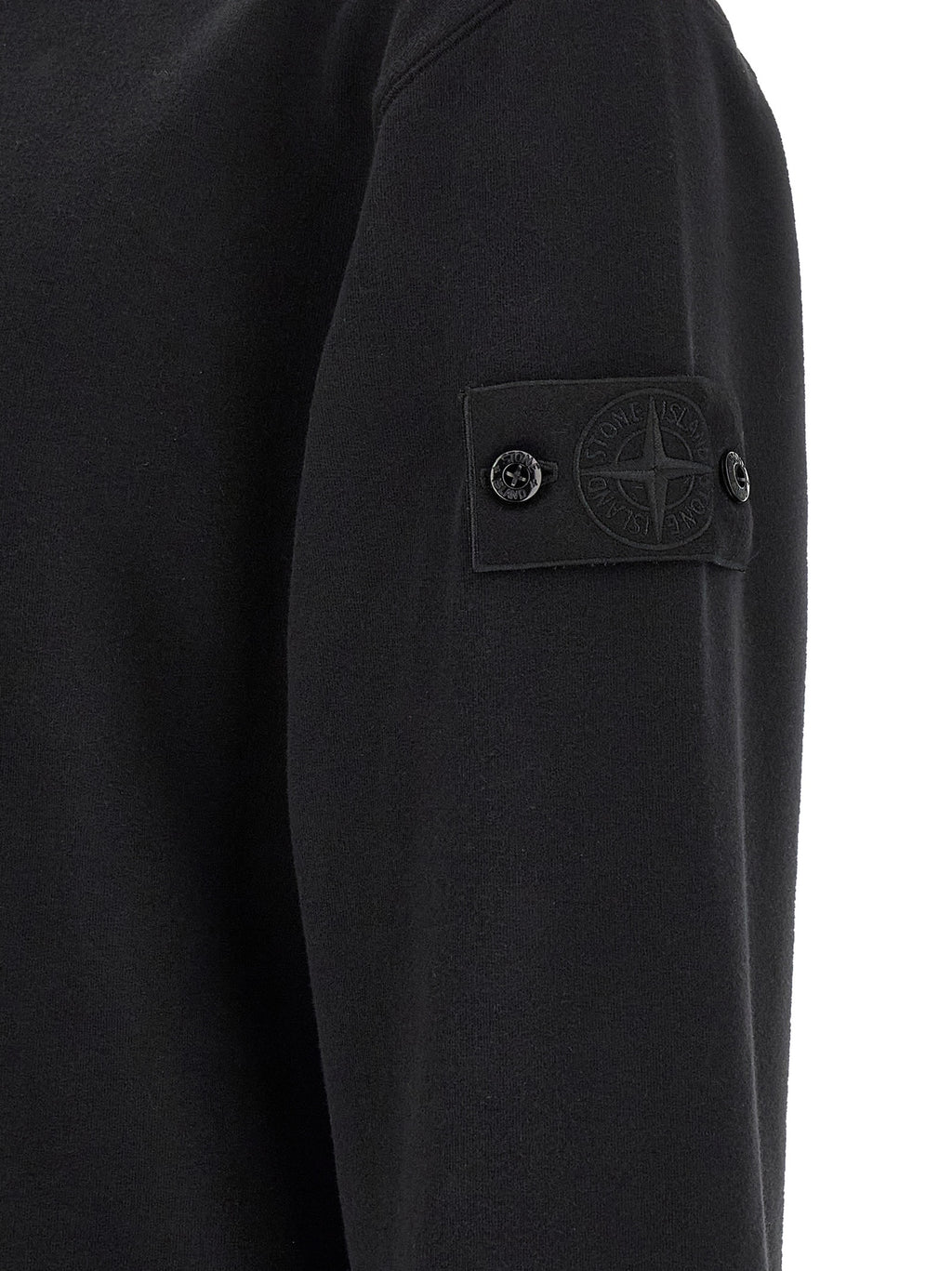 Schwarzer Baumwoll-Sweatshirt