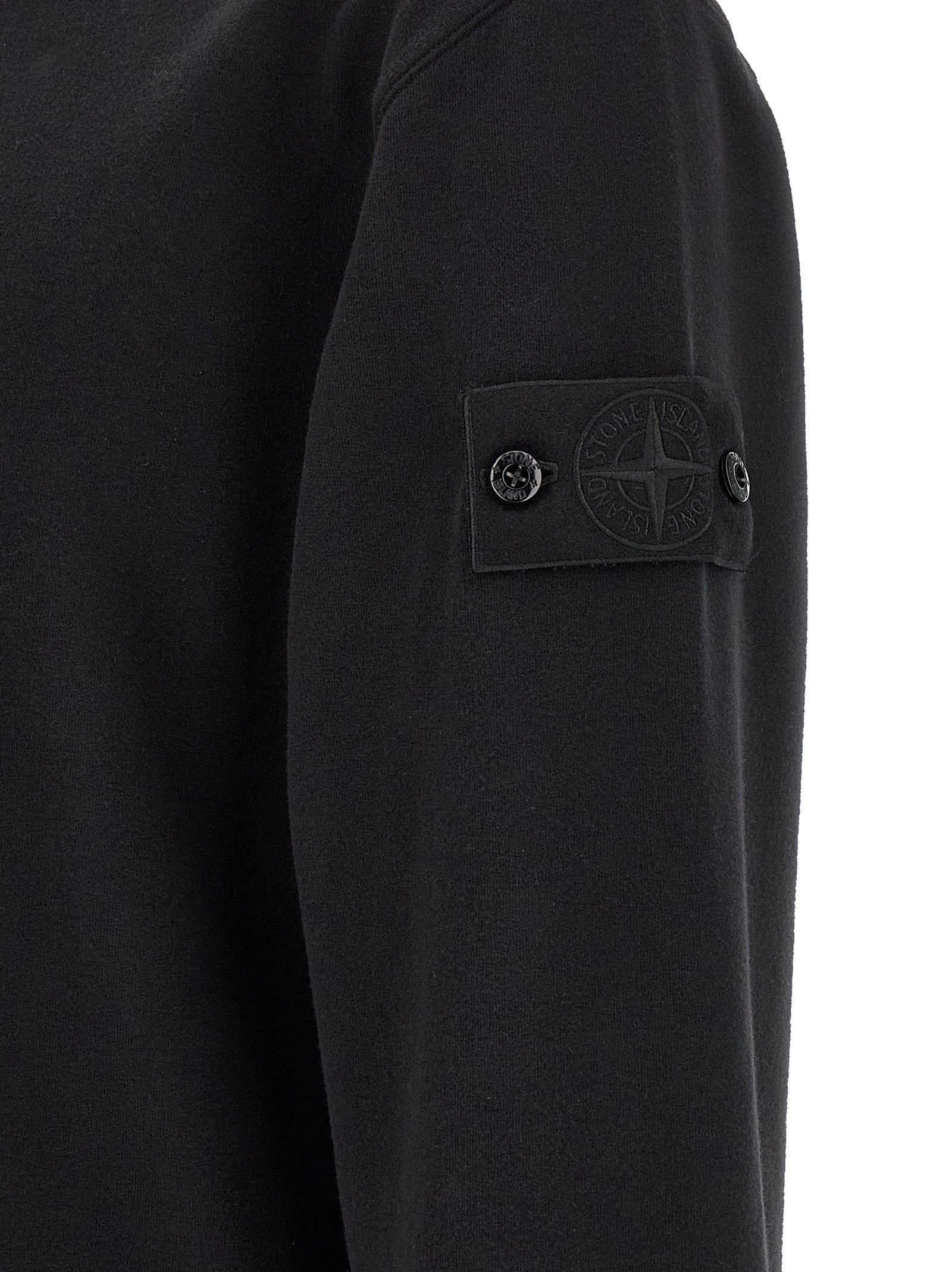 Schwarzer Baumwoll-Sweatshirt