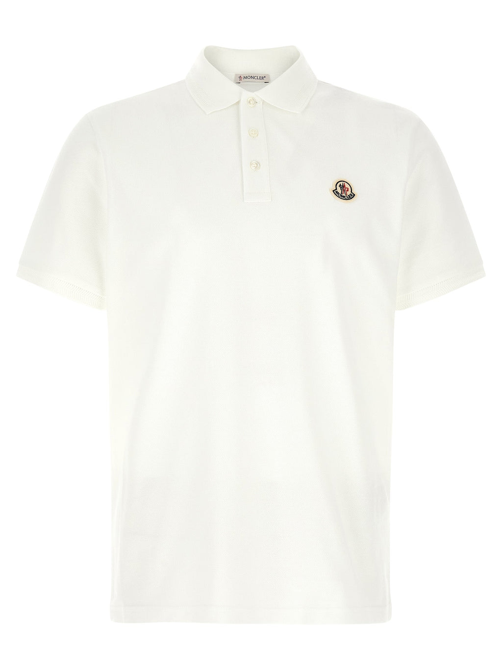 Weißes Poloshirt aus Baumwolle Moncler