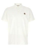 Weißes Poloshirt aus Baumwolle Moncler