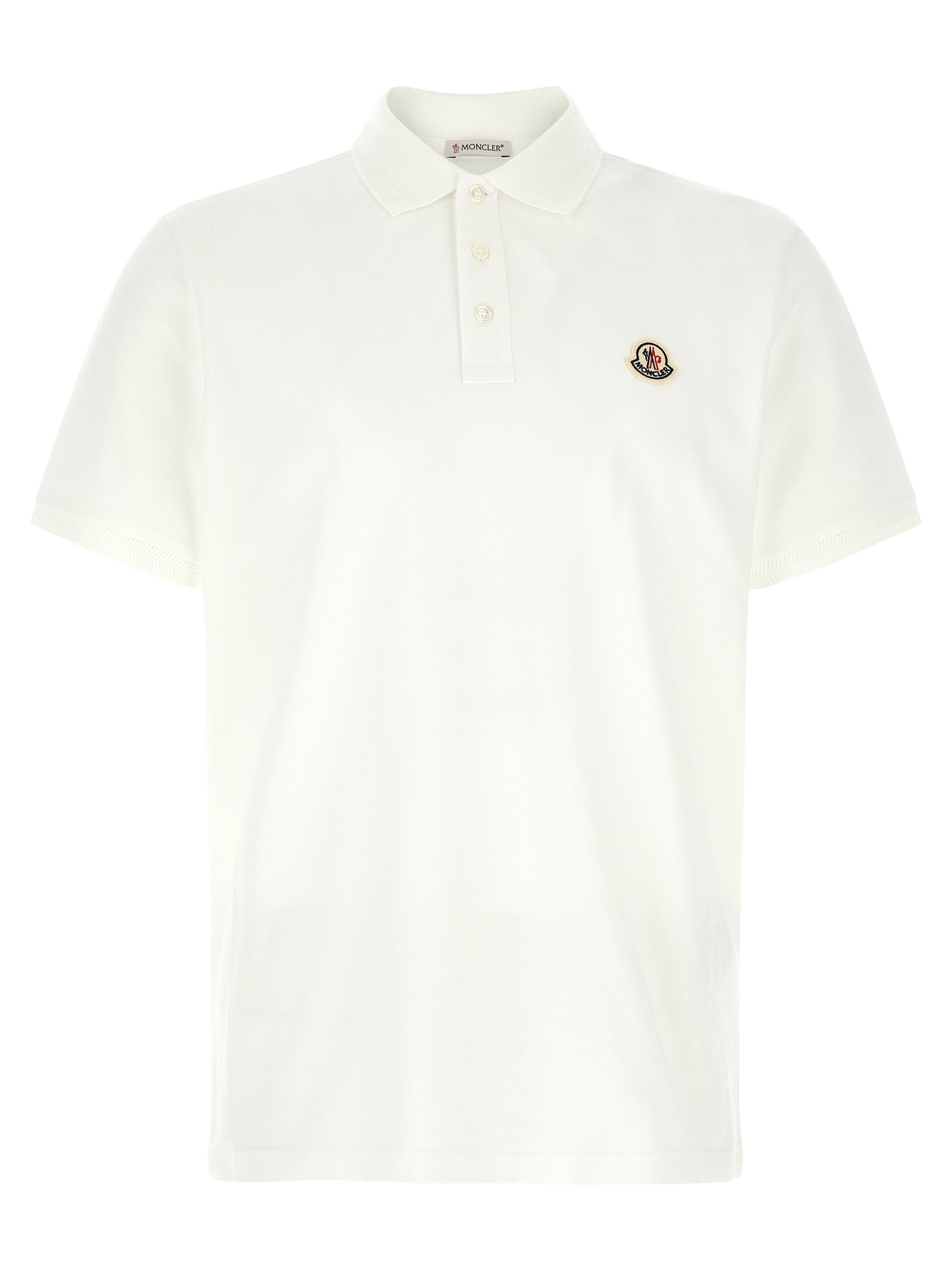 Weißes Poloshirt aus Baumwolle Moncler