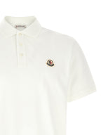 Weißes Poloshirt aus Baumwolle Moncler