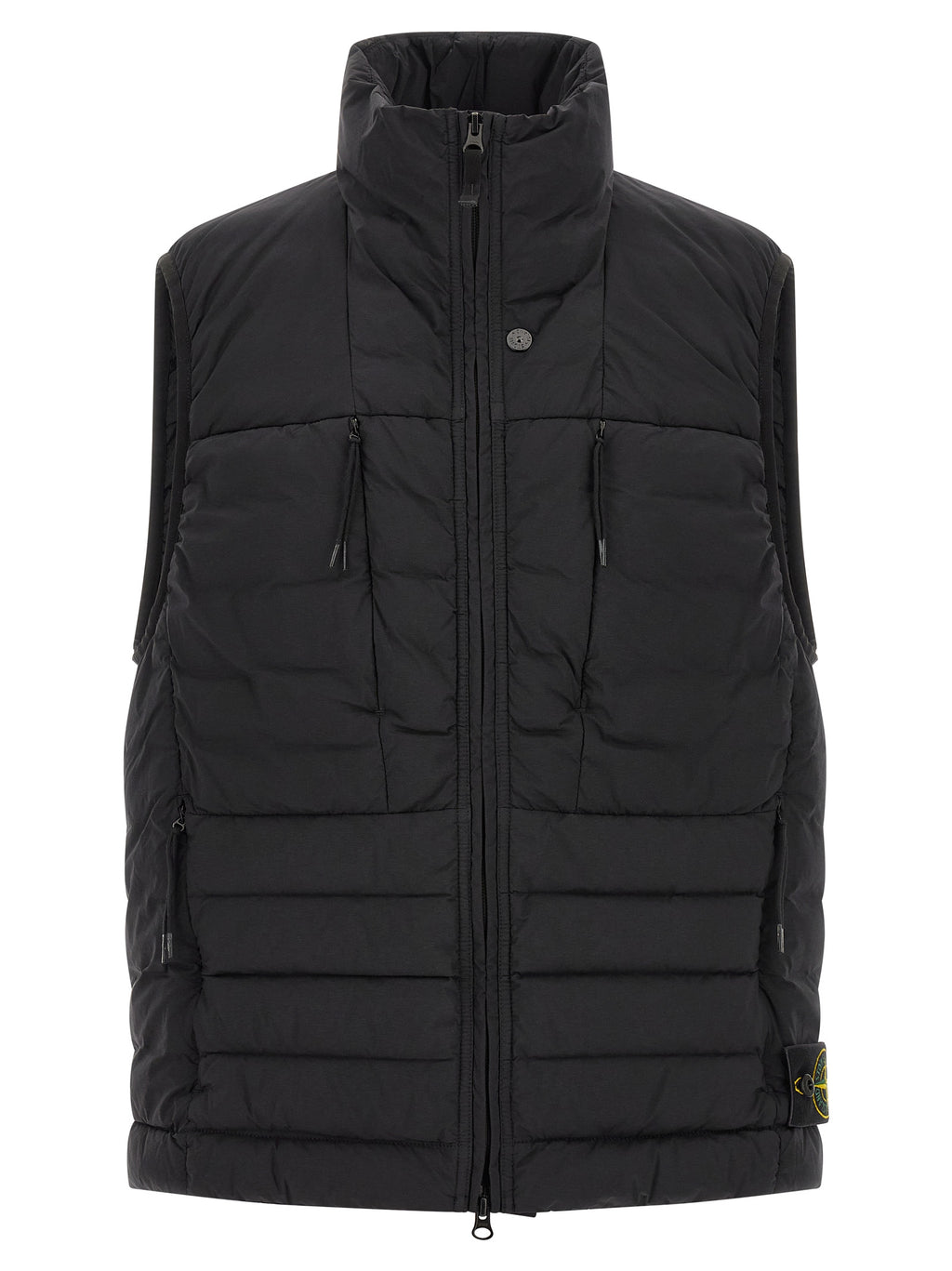Schwarze ärmellose Jacke aus Polyamid