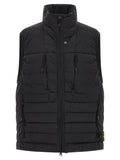 Schwarze ärmellose Jacke aus Polyamid
