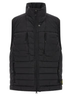 Schwarze ärmellose Jacke aus Polyamid