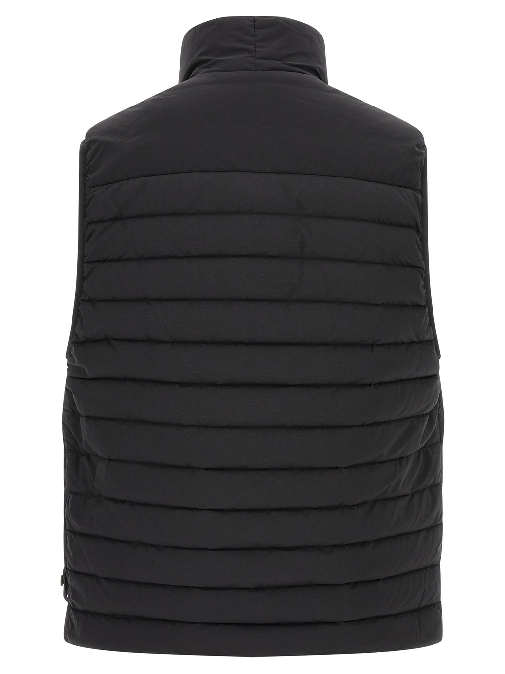 Schwarze ärmellose Jacke aus Polyamid