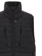 Schwarze ärmellose Jacke aus Polyamid