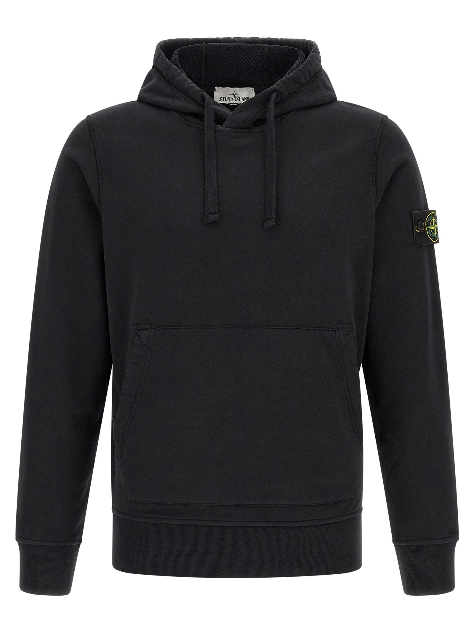 Schwarzer Baumwoll-Sweatshirt
