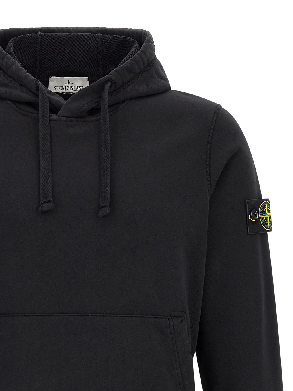 Schwarzer Baumwoll-Sweatshirt