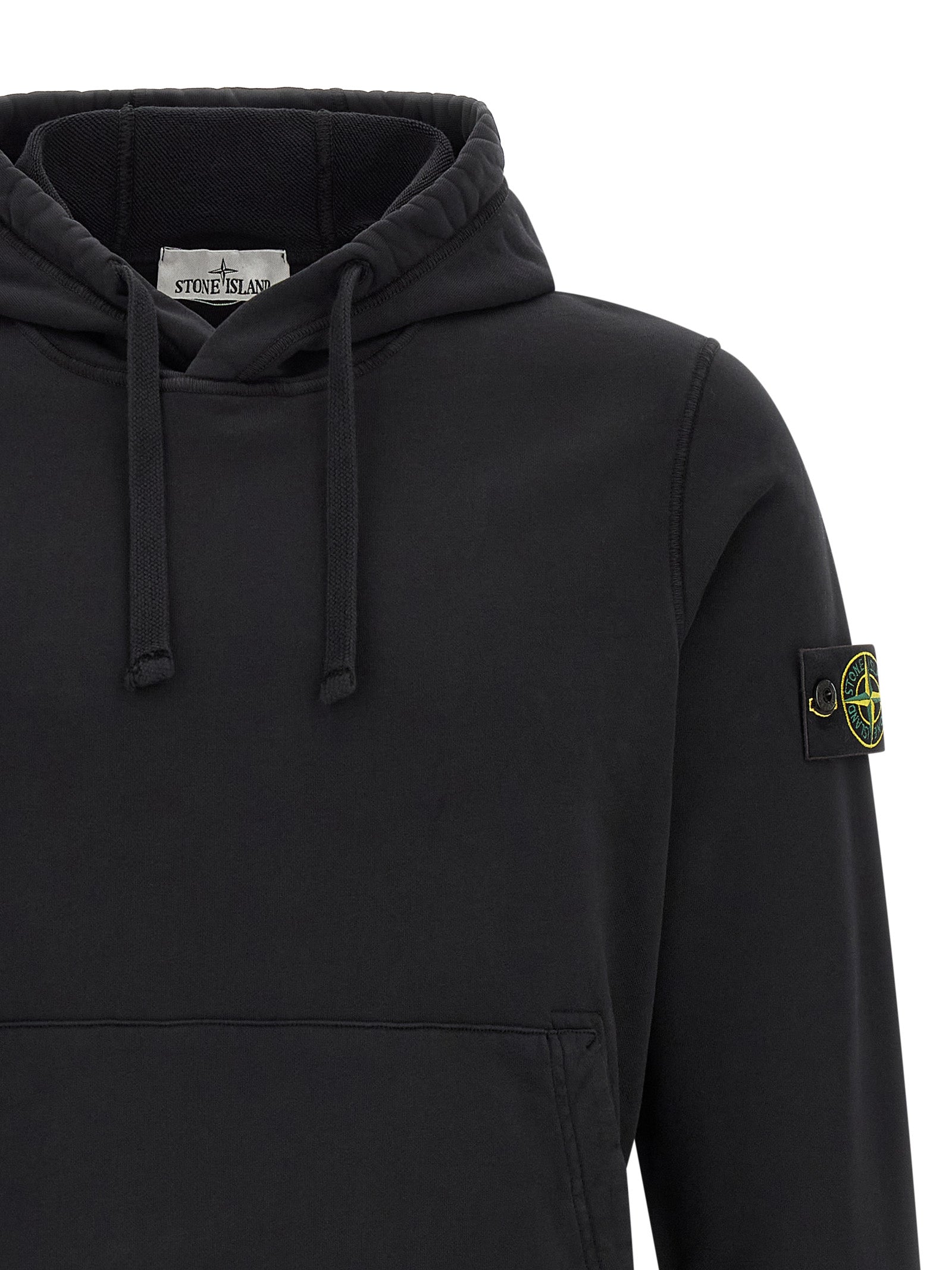 Schwarzer Baumwoll-Sweatshirt