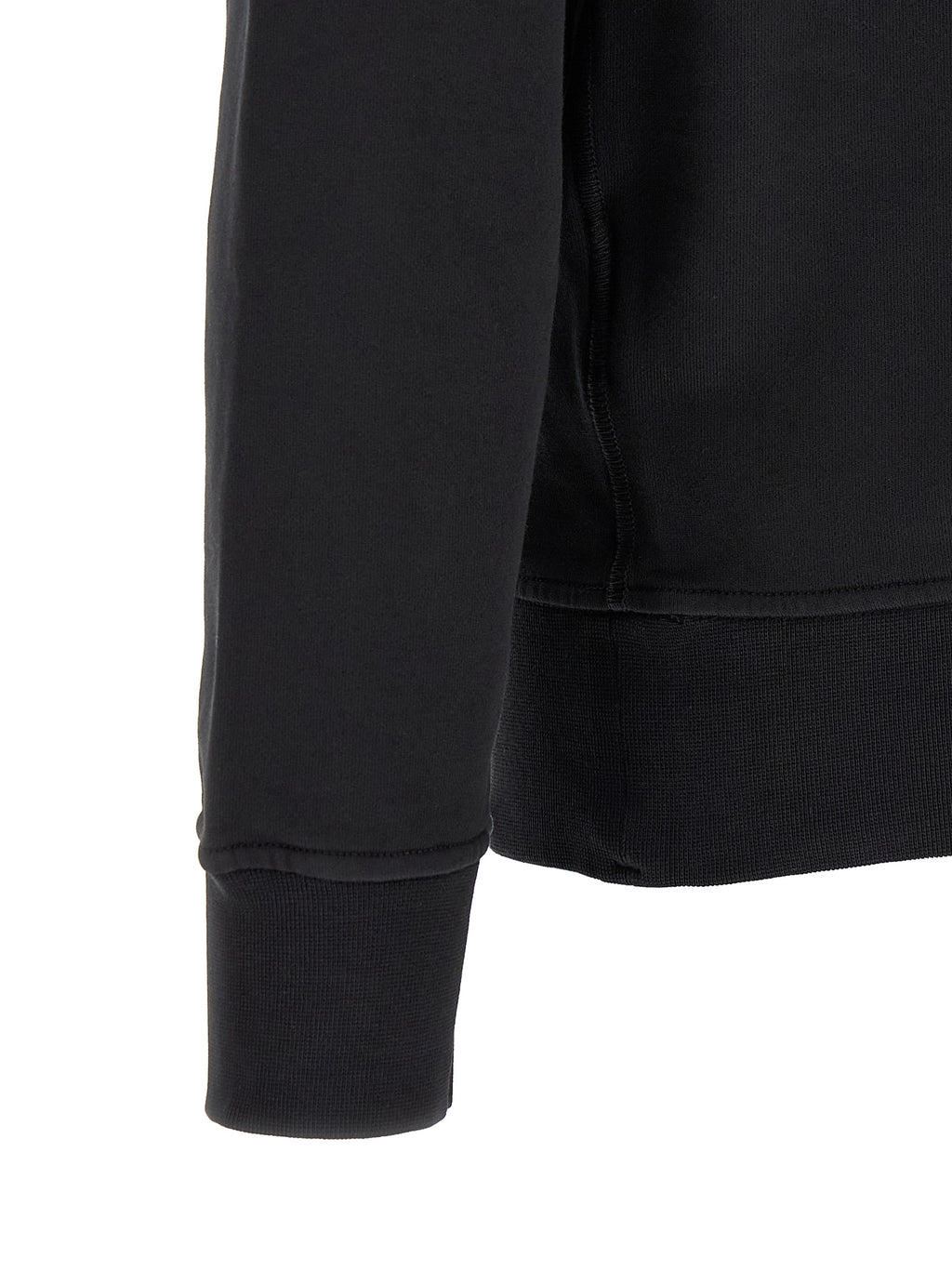 Schwarzer Baumwoll-Sweatshirt
