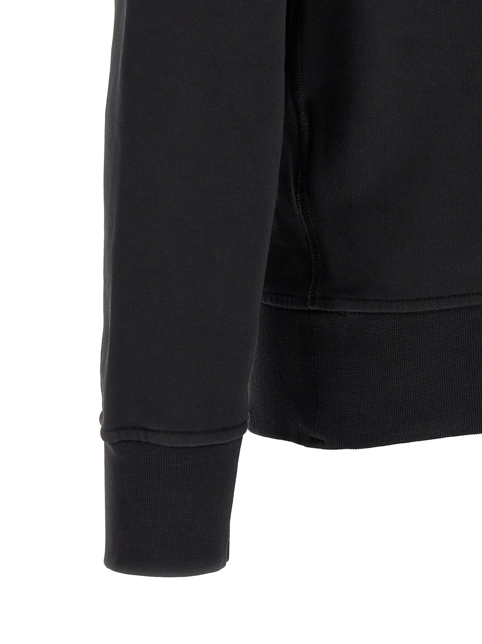 Schwarzer Baumwoll-Sweatshirt