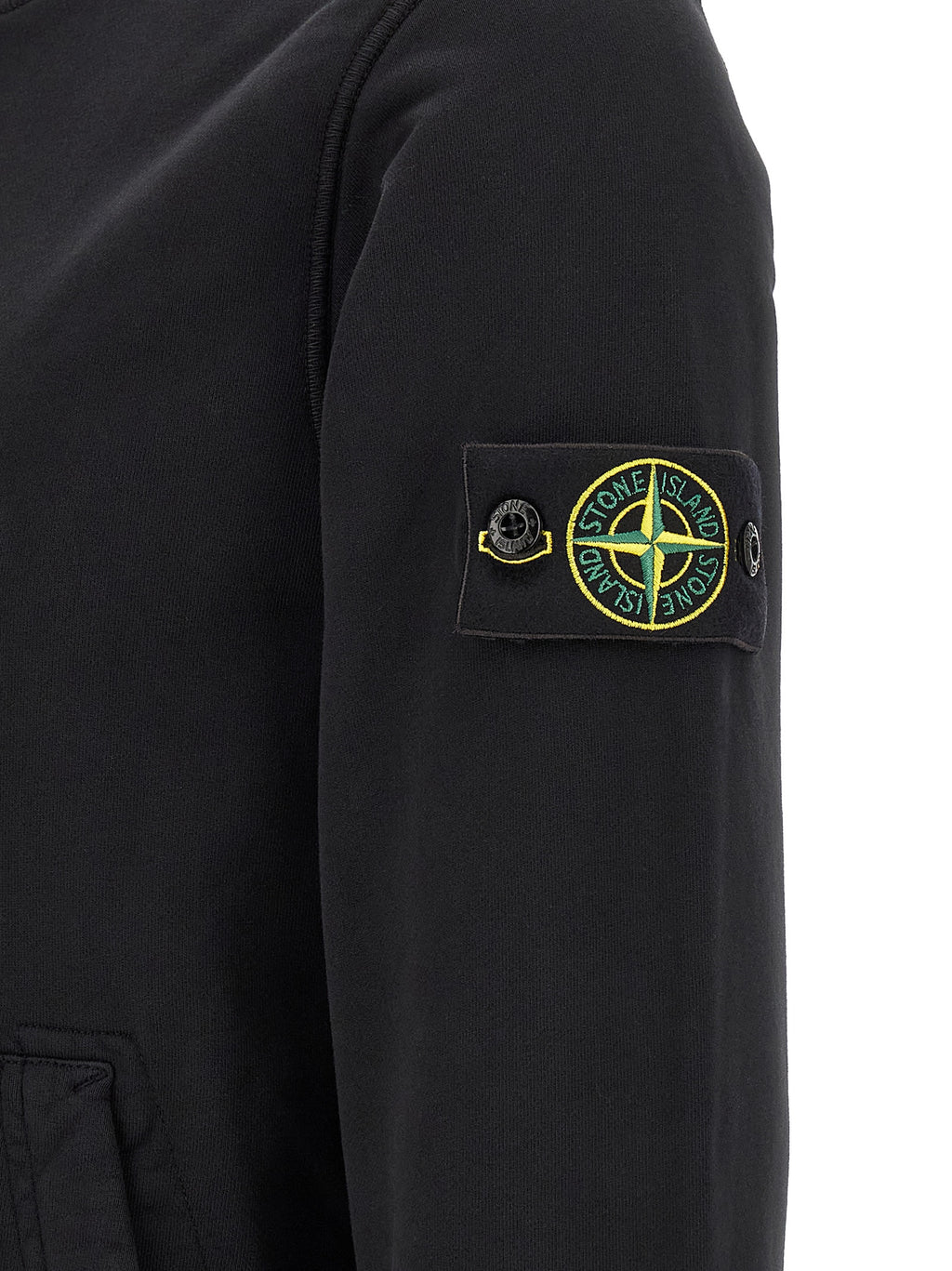 Schwarzer Baumwoll-Sweatshirt