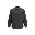 Graue Polyester-Jacke in voller Länge
