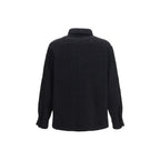 Schwarze Baumwoll-Shell-Jacke