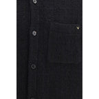 Schwarze Baumwoll-Shell-Jacke