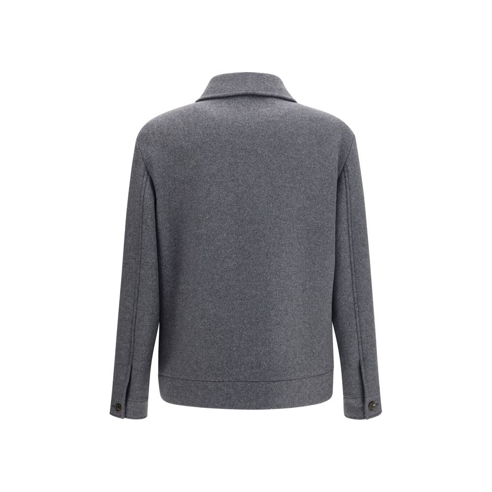 Graue Lammwolljacke Oves Aries