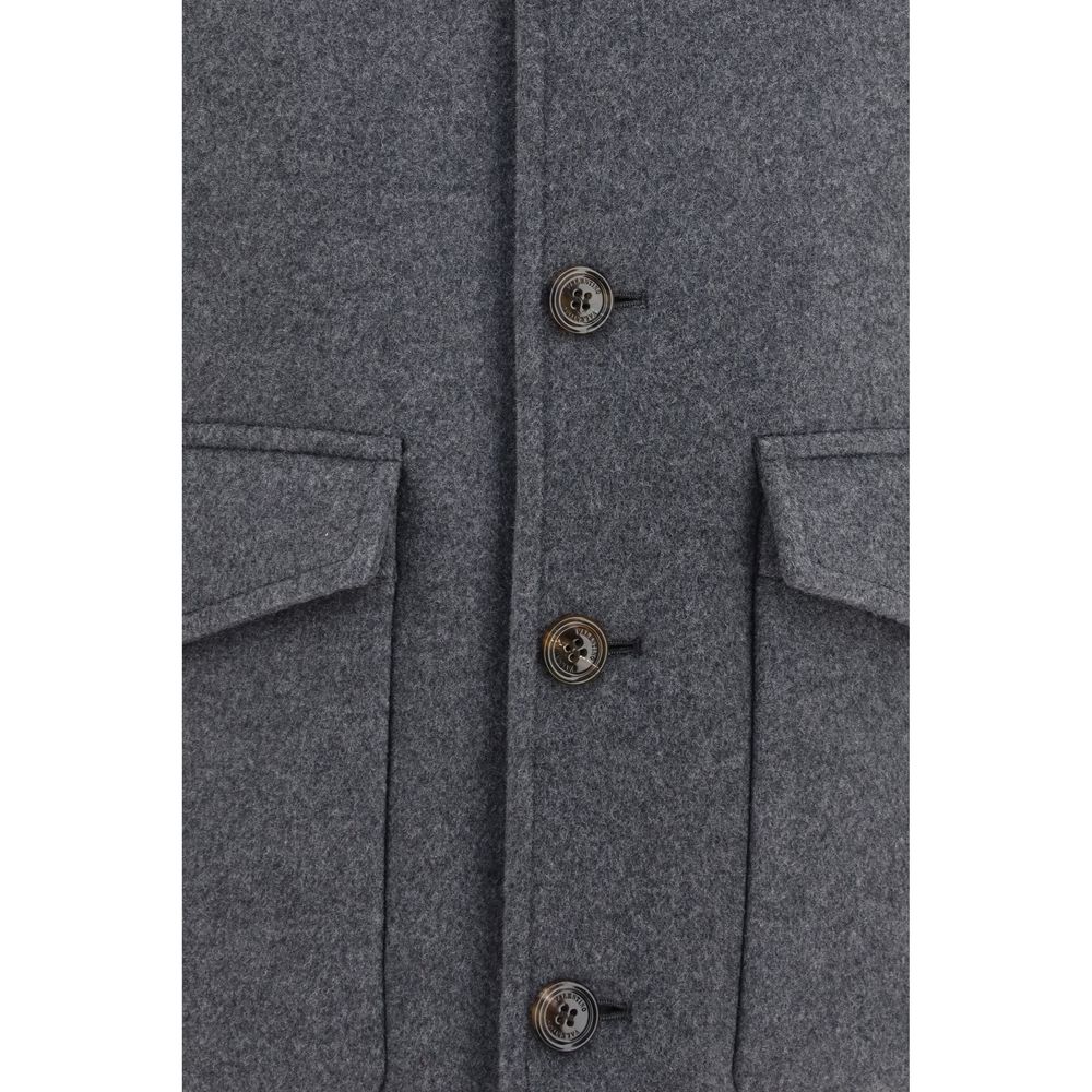 Graue Lammwolljacke Oves Aries