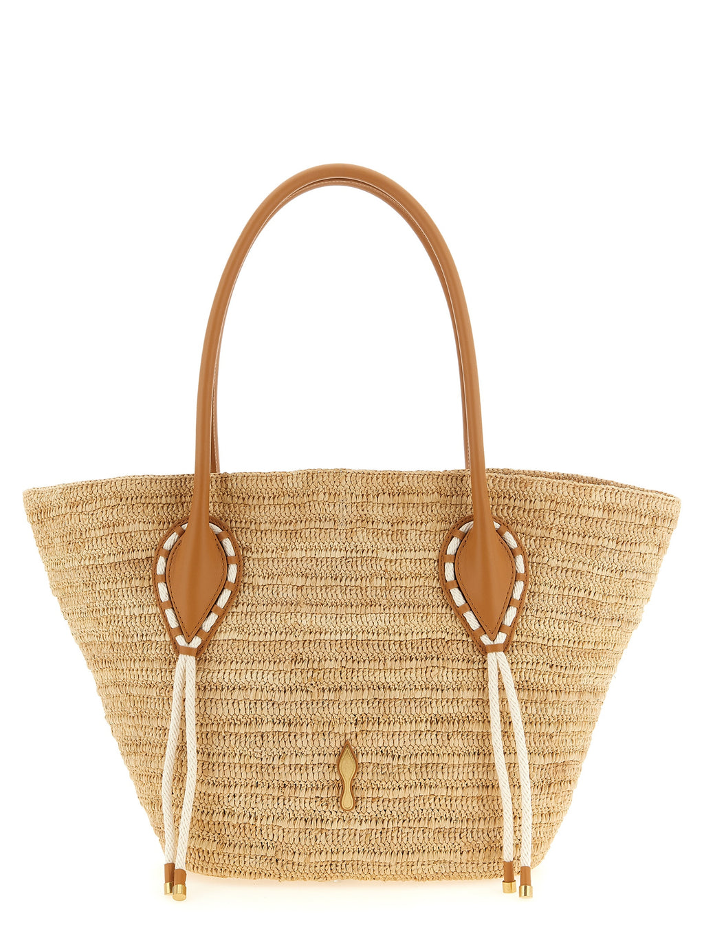 Beige Raffia Shopper