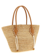 Beige Raffia Shopper