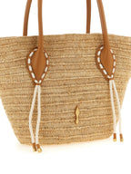 Beige Raffia Shopper