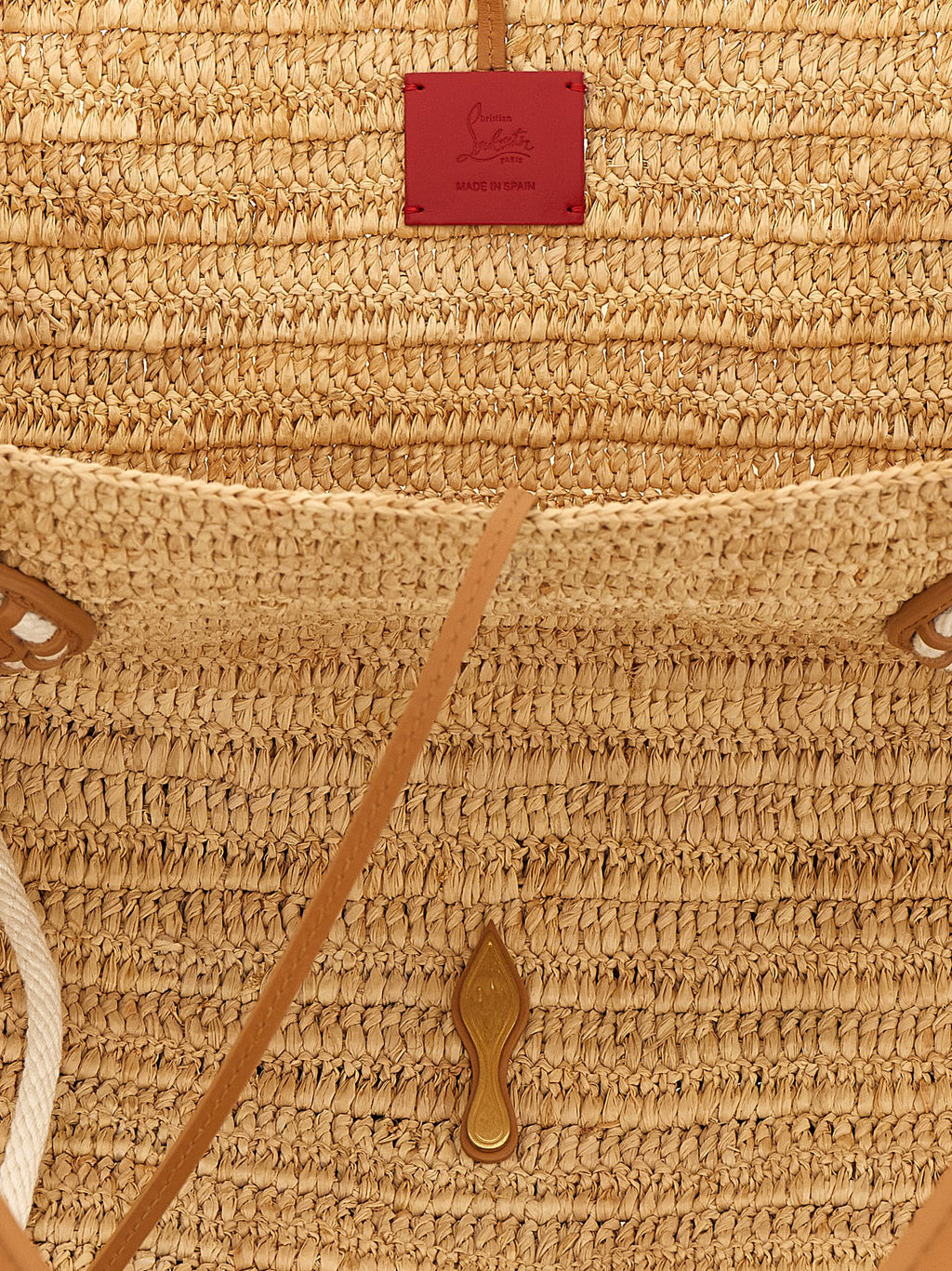 Beige Raffia Shopper