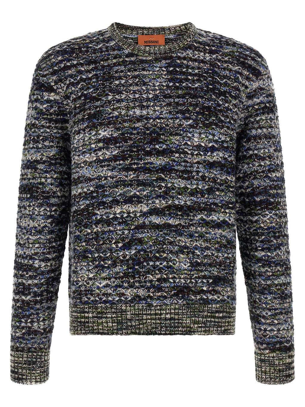 Mehrfarbige Wollstrickjacke