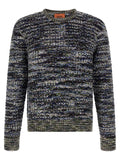 Mehrfarbige Wollstrickjacke