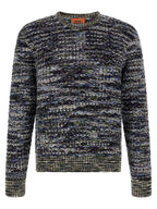Mehrfarbige Wollstrickjacke
