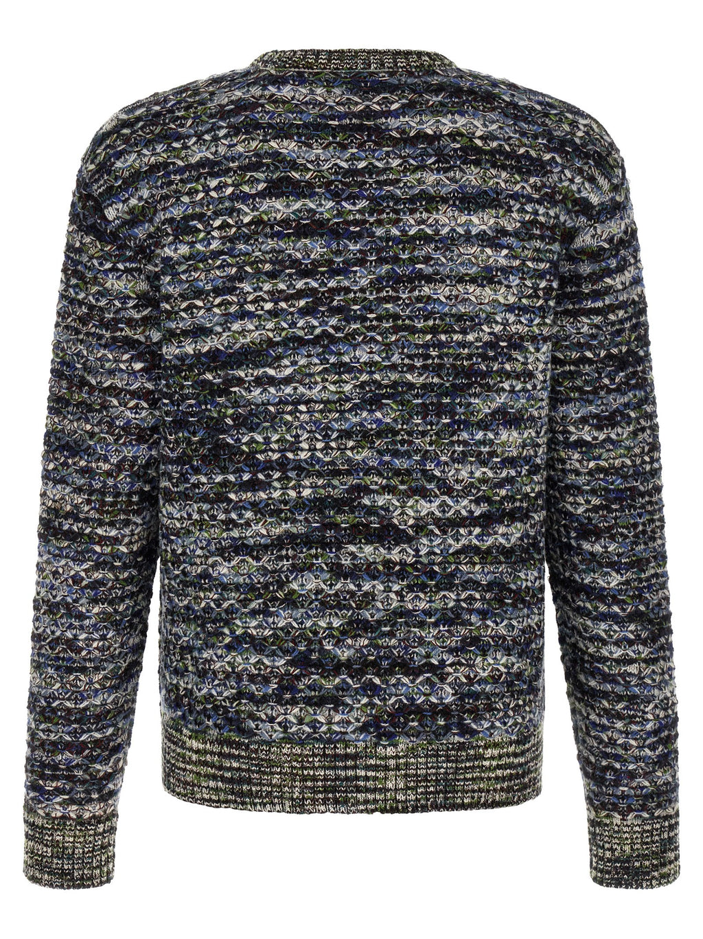 Mehrfarbige Wollstrickjacke