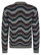 Mehrfarbige Wollstrickjacke