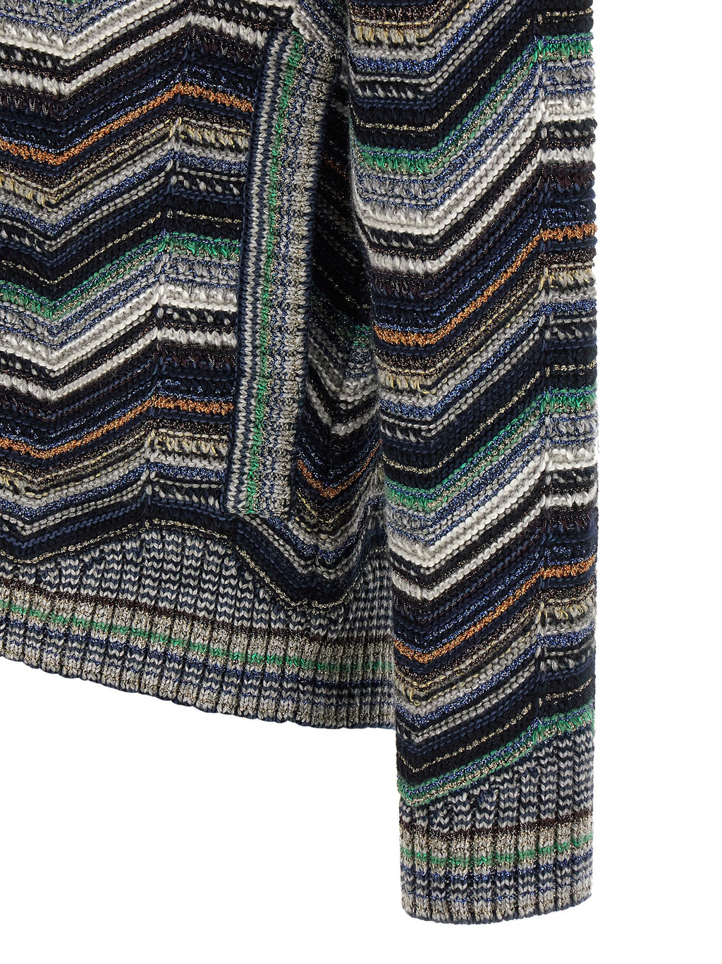 Mehrfarbige Wollstrickjacke