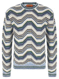 Mehrfarbige Wollstrickjacke