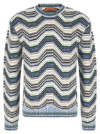Mehrfarbige Wollstrickjacke