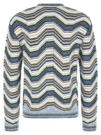 Mehrfarbige Wollstrickjacke
