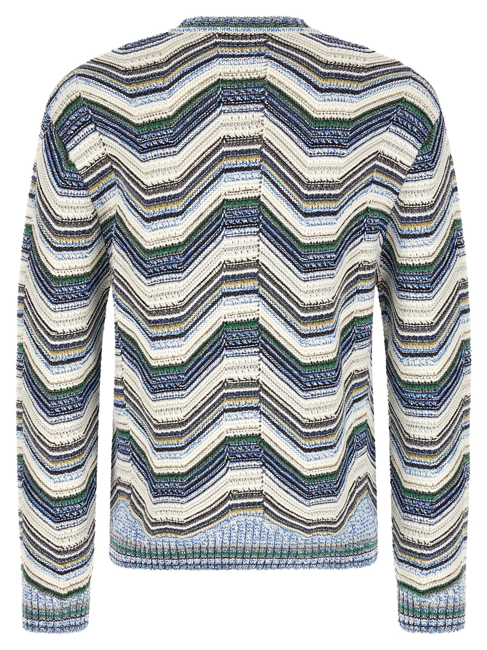 Mehrfarbige Wollstrickjacke
