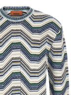 Mehrfarbige Wollstrickjacke