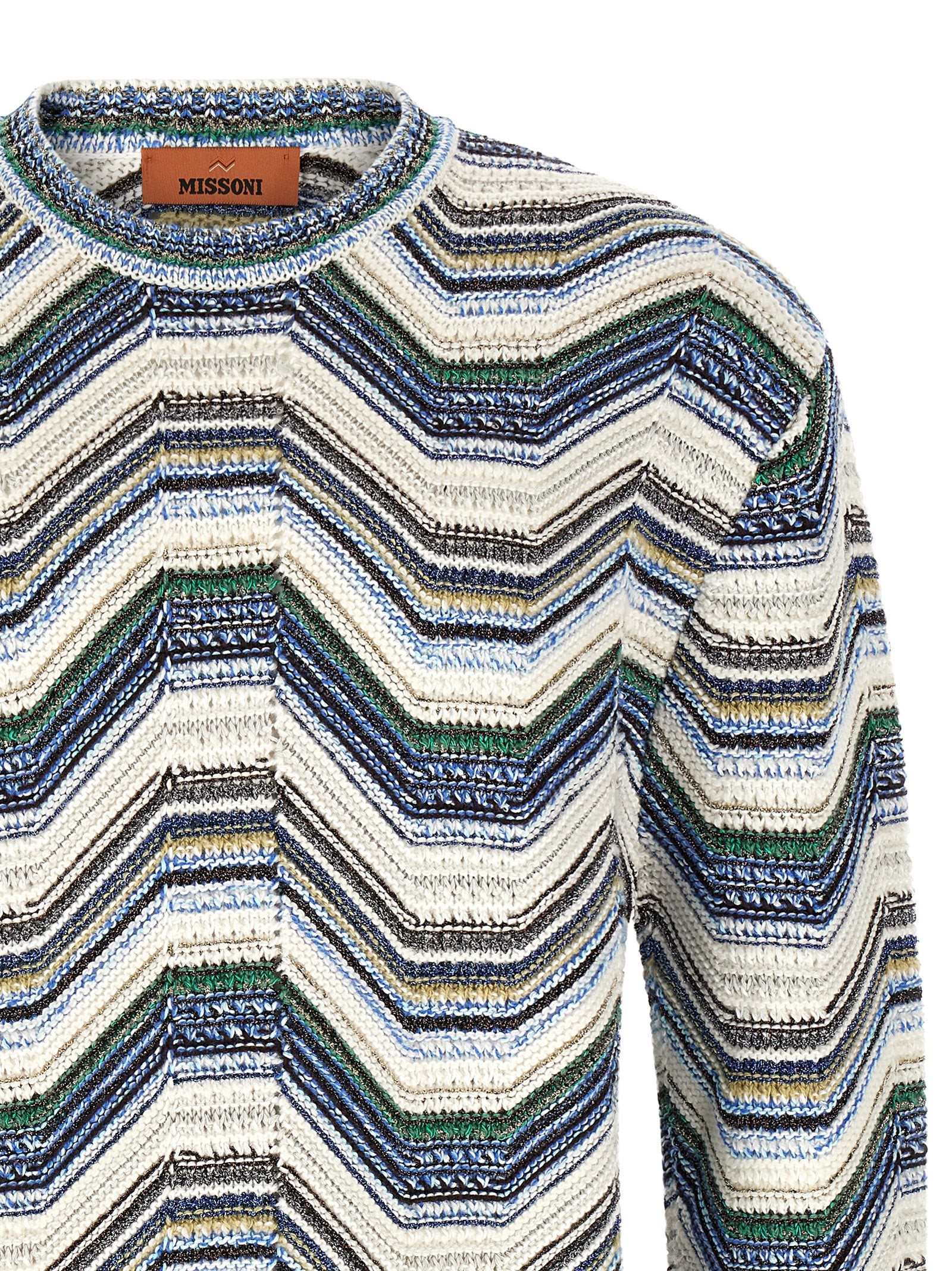Mehrfarbige Wollstrickjacke