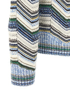 Mehrfarbige Wollstrickjacke