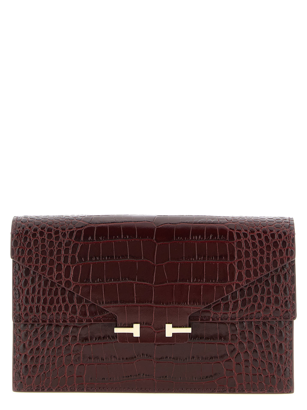 Bordeaux Kalbsleder Clutch