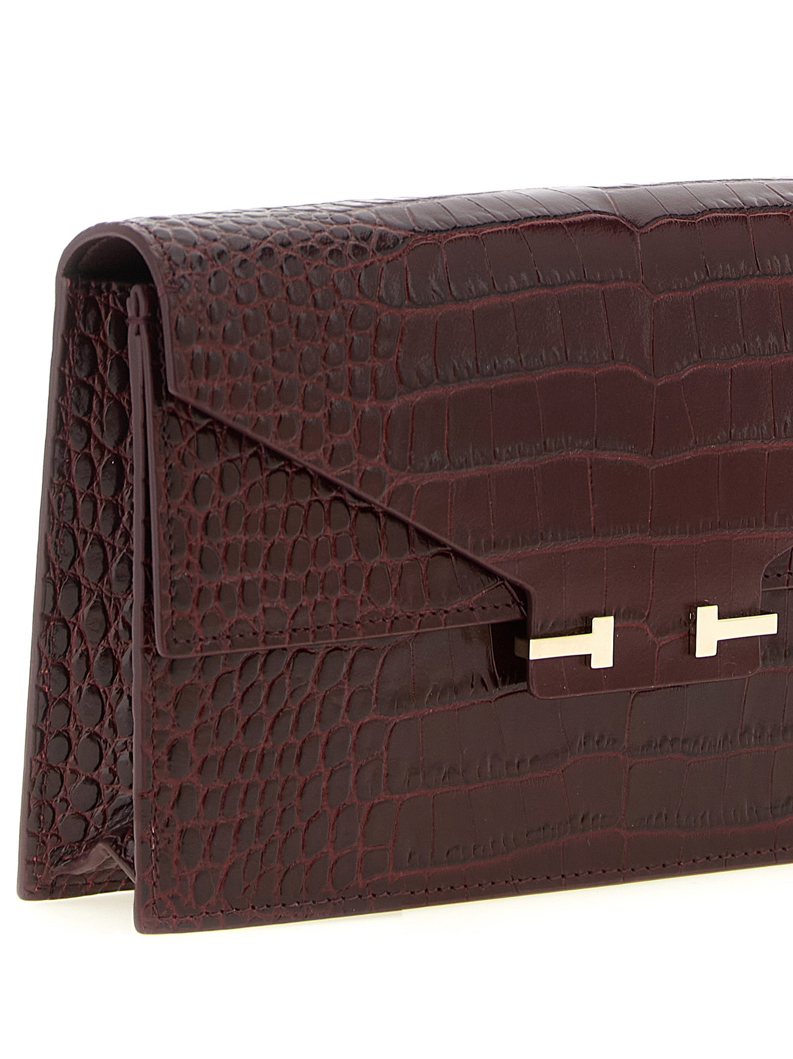 Bordeaux Kalbsleder Clutch