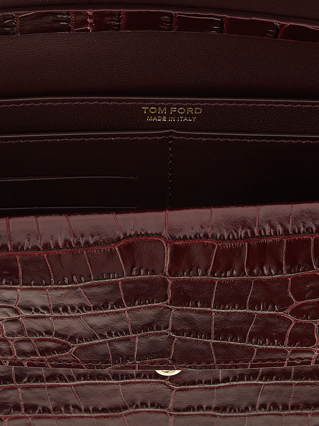 Bordeaux Kalbsleder Clutch