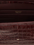 Bordeaux Kalbsleder Clutch