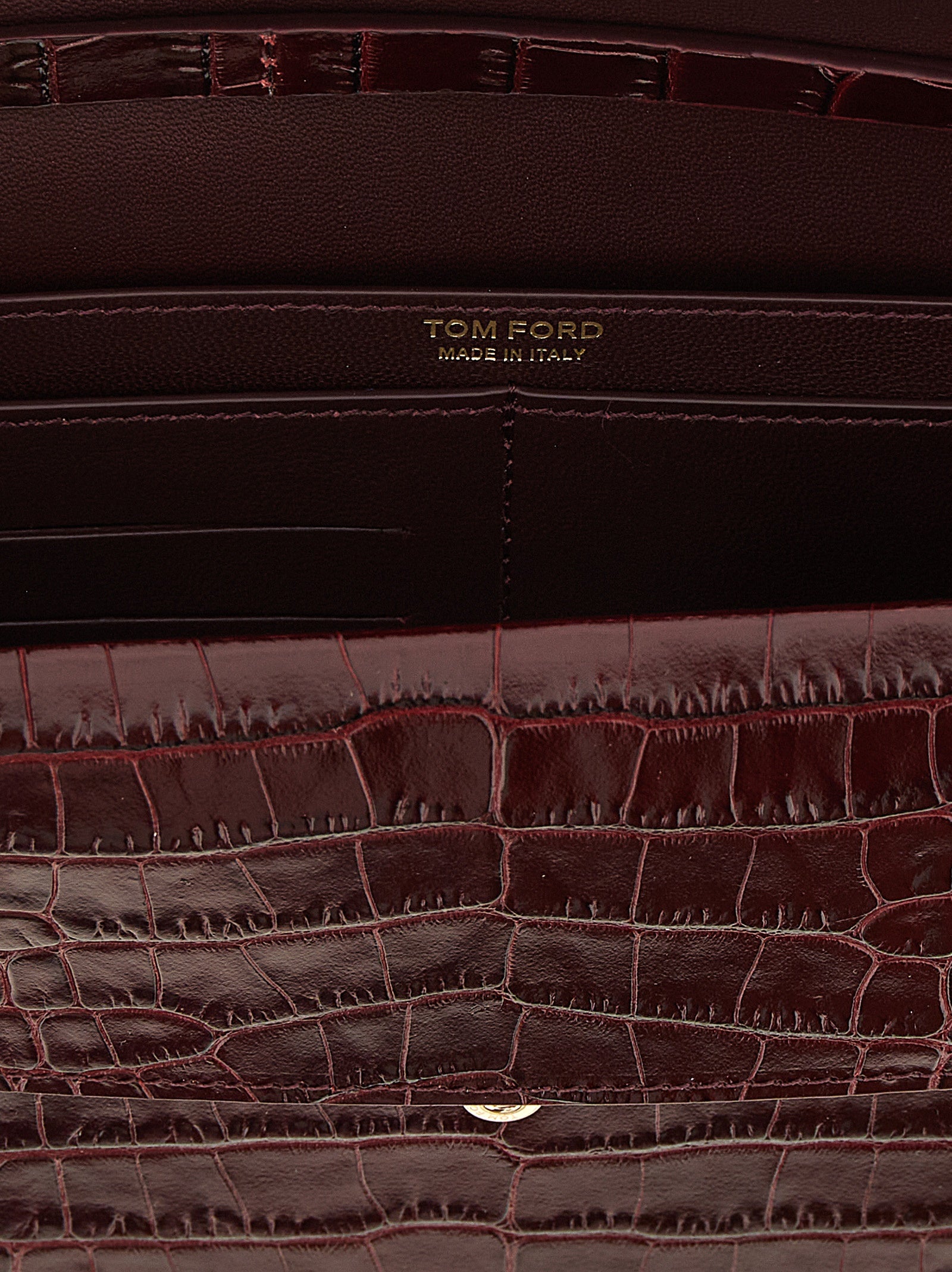 Bordeaux Kalbsleder Clutch